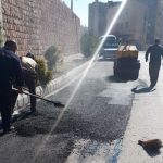 لکهگیری و موجبرداری خیابان قله توسط شهرداری منطقه ۱