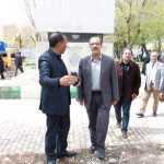 نصب پله های مکانیزه پل عابرگذر مقابل مرکز خرید جواهر تبریز در مراحل پایانی