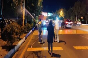 آغاز سمپاشی بهاری درختان در مسیرهای سطح منطقه یک