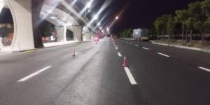 اجرای ۵ کیلومتری خط کشی محوری در جنوب غرب تبریز