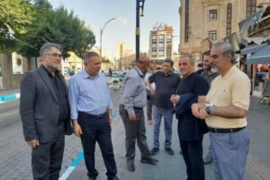 ساماندهی پیاده راه ارک با نصب مبلمان شهری و جداره سازی مسیر