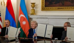 اتصال جمهوری آذربایجان به نخجوان با جاده ترامپ در ارمنستان