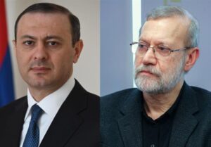 رایزنی دبیر شورای امنیت ملی ارمنستان با علی لاریجانی