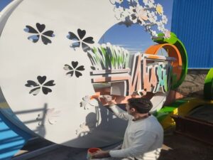 نصب المان‌های نوروزی و ماه رمضان در معابر سطح حوزه شهرداری منطقه ۲